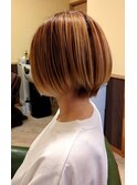 カットのみ×20代30代40代前髪なしキュートショートボブ