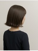 外はねボブ×ベージュカラー
