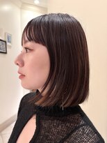 ★黒髪伸ばしかけボブ/ワイドバング前髪/切りっぱなしボブ/銀座