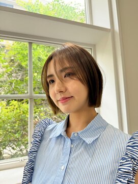 シェノン 夙川(CHAINON) きりっぱなしボブ/夏ヘア/ベージュカラー