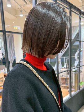 リュミエ ドゥ マッシュ(Lumier de mashu) 大阪/梅田/茶屋町/中崎町】ヘイリーボブ×チョコレートブラウン