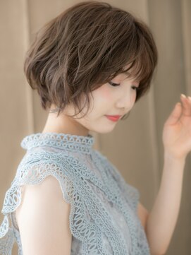 カバーヘア ブリス 大宮西口(COVER HAIR bliss) ダークアッシュ大人ガーリープードルボブパーマX大宮20代30代