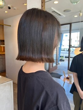 レターバイノベル(letter by novel) 大人ボブ大人ショートボブミニボブ前髪なしオリーブグレージュ