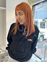ワンエルディーケーヘアー(1LDK hair) ビビットオレンジ×眉上バング