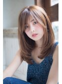 【lond】うざバングが可愛いワンカールチェリーブラウン