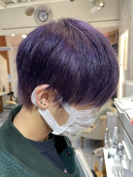 ネオリーブカフ 鶴ヶ峰店(Neolive caff) ベリーショート ブリーチ ハイトーン ライラック