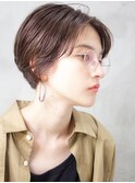 大人かわいい前髪セシルカットココアブラウンフリンジウェーブ