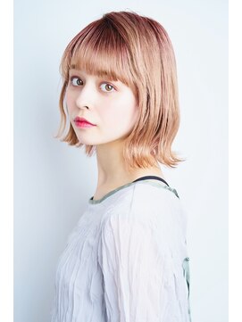 ユニックス モザイクモール港北店(UNIX) 【UNIX港北店】マカロンピンクボブ#ブリーチ#ニュアンスカラー