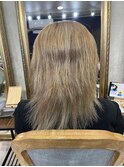 ブリーチ3回の方を高難易度ジュエリーシステム縮毛矯正で艶髪
