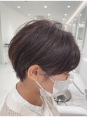 ☆お客様style☆柔らかいベージュ　丸みマッシュショート