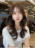 大人韓国レイヤーカット顔まわりカットくびれヘア 20代30代40代
