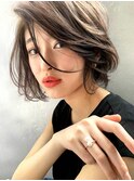 【ROSE】ショートヘア_ショートボブ_くすみベージュ