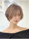 イメチェン外ハネボブ美髪ワイドバングレイヤーショート/大宮