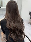 ブリーチなしダブルカラー透明感グレージュ