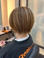 美容室ヒラトヤ 仙北店 透明感カーキベージュ大人ボブショートボブイメチェン20代30代