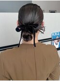ボブ*カチモリヘア*ヘアアレンジ*ヘアセット*リボンアレンジ