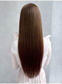 ロングおくれ毛前髪カット美髪韓国ヘア_ba553851