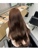 くびれヘア/アプリコットオレンジ/夏のヘアアレンジ/渋谷