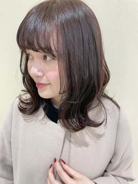 美容室ヒラトヤ 都南店 大人可愛いハッシュカット透明感カラーココアブラウン20代30代