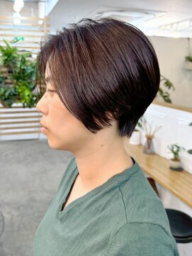 ジーナ 渋谷 表参道(JINA) 大人ショートボブ/ハンサムショート/前髪なし/20代30代40代