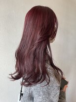 アコット(Acotto.) ブリーチなしダブルカラーのワインレッド