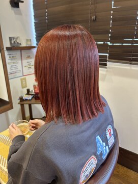 アソビ(asobi) 【asobi】切りっぱなし×レッドカラー