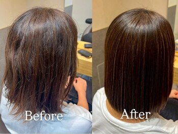 アトリエ ココアネ Atelier cocoanneの写真/髪質改善×カラーが得意。白髪ぼかしもお任せ!髪質改善カラーでダメージレスなツヤ、透明感を実現◎
