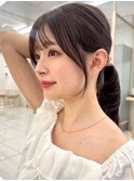 新杉田レイヤーカット韓国ダブルカラー顔周り前髪カットボブ