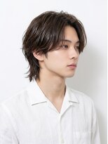 バーシャミ 博多(Baciami) 博多美容室×韓国風センターパート×メンズレイヤー|大人ウルフ