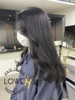 ルーヴェ(LOWE) 【LOWE彩乃】ブリーチ毛から就活カラー/ダークパープル