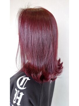 ガレリアエレガンテ 尾張旭店(GALLARIA Elegante) 外ハネミディ×ピンクバイオレット