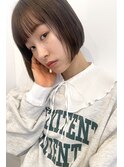 kico☆シースルーバンク×ボブショート×グレイアッシュ×暗髪