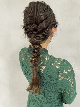 パーク なんば本店(PARK.) 三つ編みアレンジ