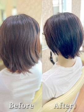 アークスヘアー アッシュべージュ大人可愛い★小顔ボブ丸みショート