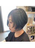 前下がりショートレイヤー