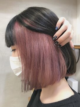 ロア 福岡天神本店(LORE) インナーカラーイヤリングカラーダブルカラーベージュカラー韓国