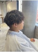 【men'sカット＋パーマ】刈り上げ波巻きツイスパ/新出