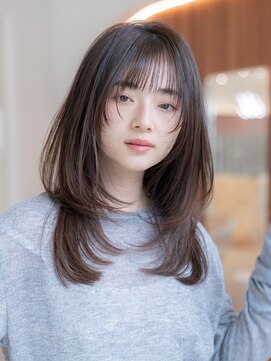 イオ 本厚木(io) 韓国レイヤーカット美髪質改善フルバングナチュラルカラー小顔