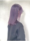 ブルーラベンダーパープルブリーチカラー【上野】