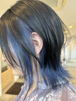 シェリー(Che'ri) 人気☆ショートウルフ×インナーブルー/透明感カラー/藤本