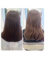 ウイ バイ ファースト 北四番丁店(u'i by first)&nbsp;紫外線対策　まとまりストレートロング　ピンクアッシュ