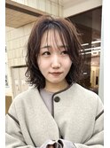 20代30代40代パーマミディアムロングレイヤーカットブリーチなし