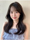 ★小顔ワンカールレイヤーカットデジタルパーマチェリーブラウン