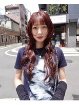 スニュウ(snuw)&nbsp;【snuw mina】ハッシュカット/ロングレイヤー/ワインレッド/赤髪