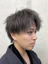 オーシャントーキョー ホワイト 原宿(OCEAN TOKYO WHITE)&nbsp;暗めカラーチャコールグレーマッシュウルフ