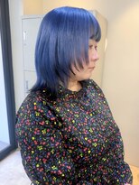 フラム 渋谷(flamme)&nbsp;◯ペールブルー×レイヤーカット×裾カラー