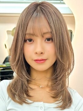 ヘアサロンラルガ 下曽根店(Hair salon Raruga) ハイライトカラーミルクティーベージュレイヤーカット