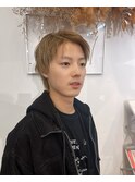 メンズ　ブリーチ　ミルクティーベージュ