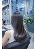 ココアブラウン×艶髪ロング×髪質改善トリートメント