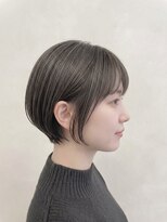 アース 天満橋店(HAIR & MAKE EARTH)&nbsp;30代40代◎ハイライト白髪ぼかし小顔ひし形ショートボブ